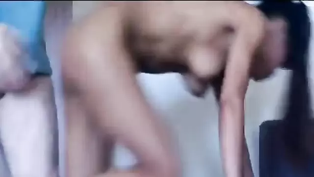 Guy surprises skinny Iranian girl for doggy style sex
